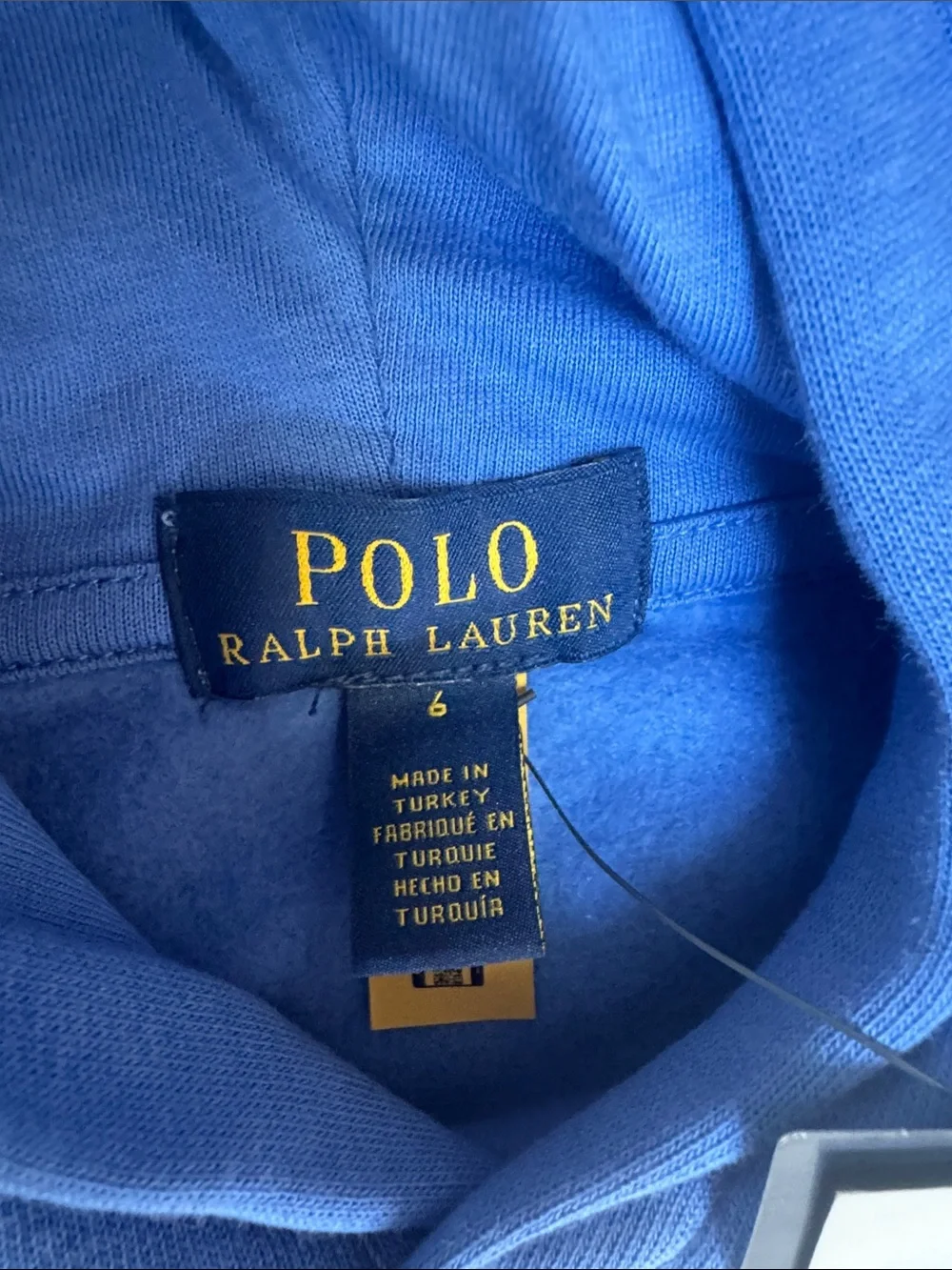 Ralph Lauren Kids Royal Blue Hoodie with Polo Bear Graphic